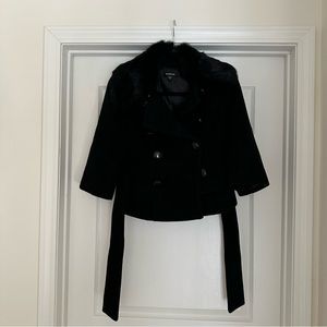 Bebe Black Coats Size:4.